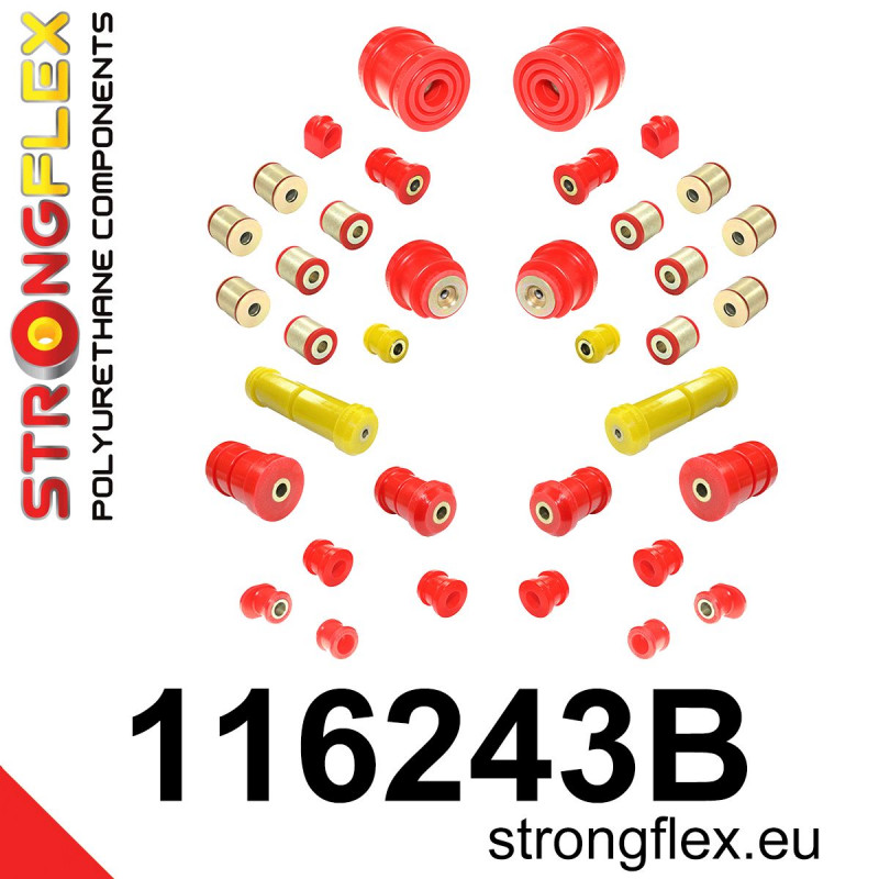 STRONGFLEX|116243B: Full suspension bush kit Mercedes Class E W210 95-03