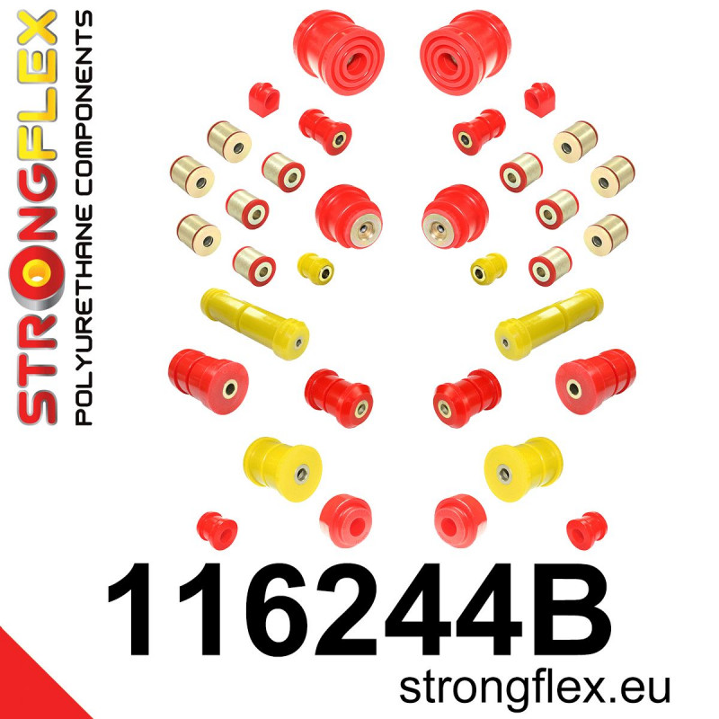 STRONGFLEX|116244B: Full suspension bush kit Mercedes Class E W210 95-03