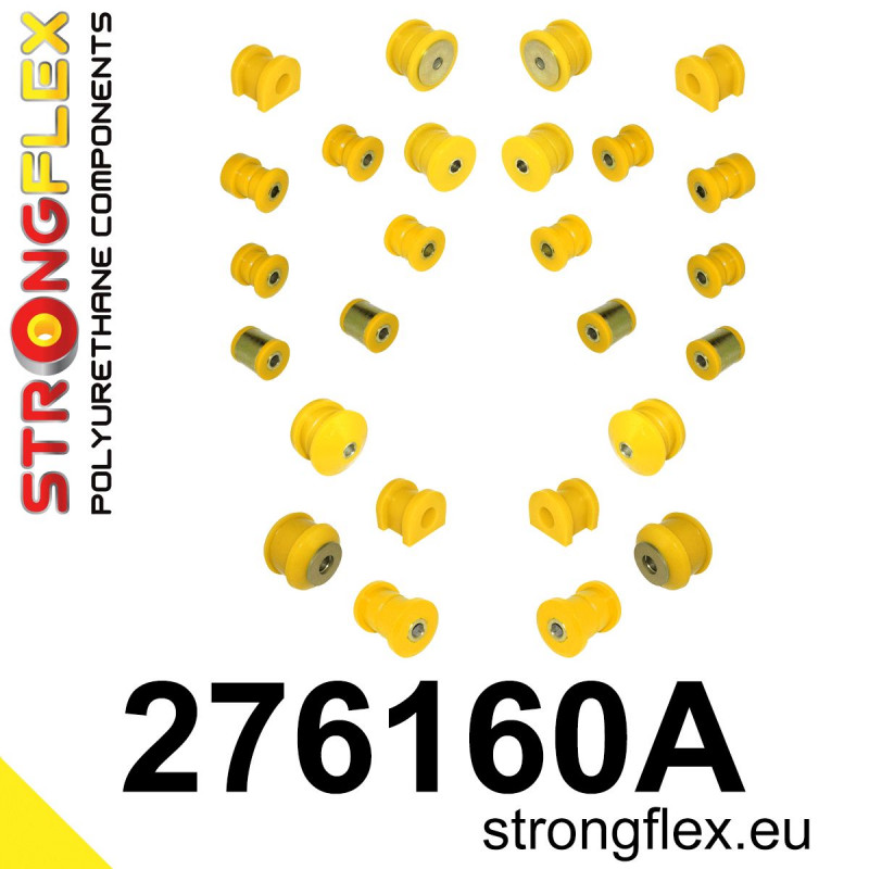 STRONGFLEX|276160A: Kompletny zestaw tulei zawieszenia SPORT Subaru Legacy/Outback Legacy IV/Outback III 03-09 BL