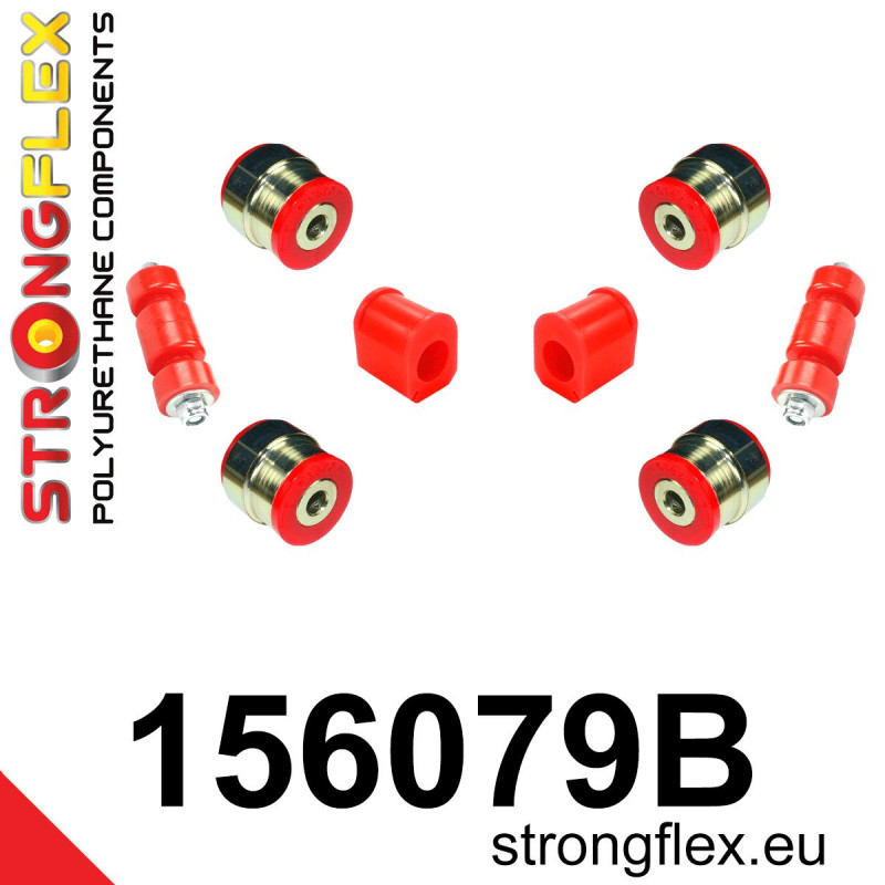 STRONGFLEX|156079B: Front suspension bush kit Renault 19 93-01 Thalia I/Symbol 99-08 Twingo II 07-14 Mégane 95-09