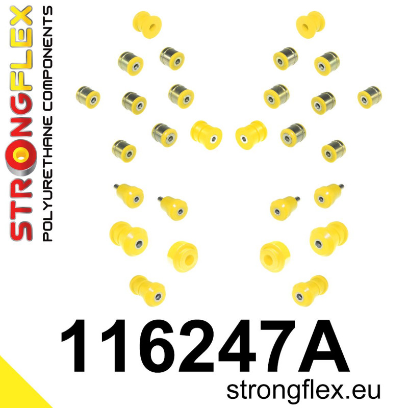 STRONGFLEX|116247A: Suspension bush kit SPORT Mercedes Class S W140 91-98 CL C140