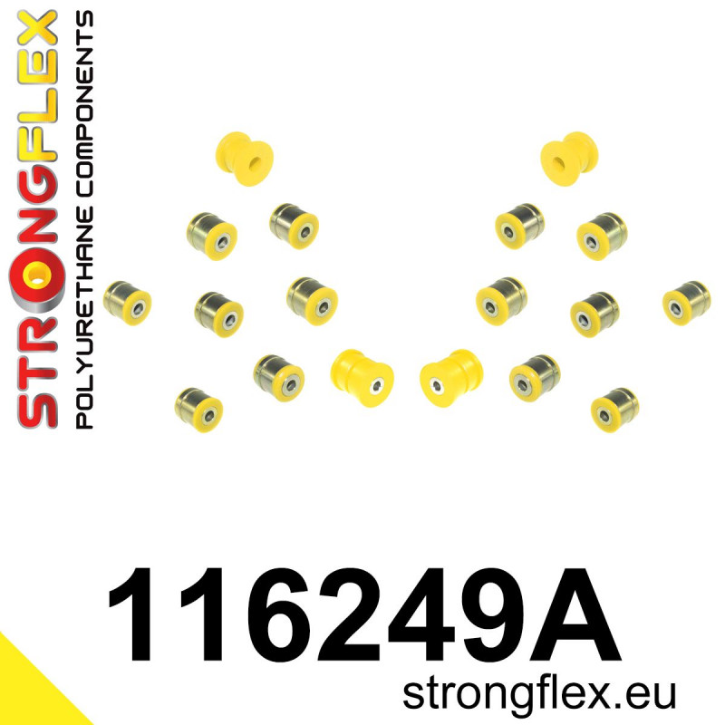 STRONGFLEX|116249A: Rear suspension bush kit SPORT Mercedes Class S W140 91-98 CL C140