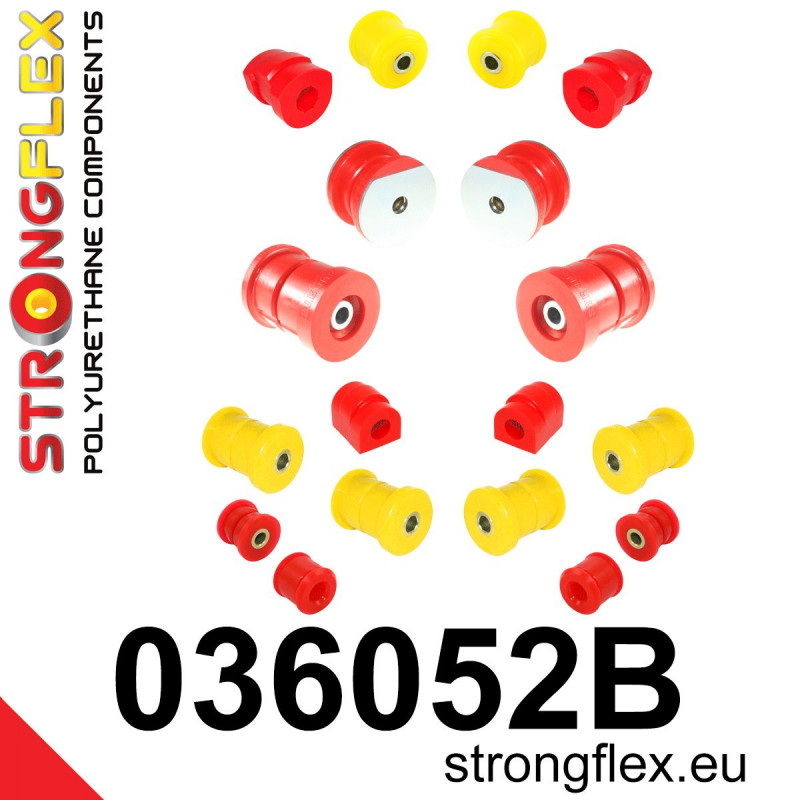 STRONGFLEX|036052B: Full suspension  polyurethane bush kit BMW Seria 5 II 81-88 E28 6 I 76-89 E24