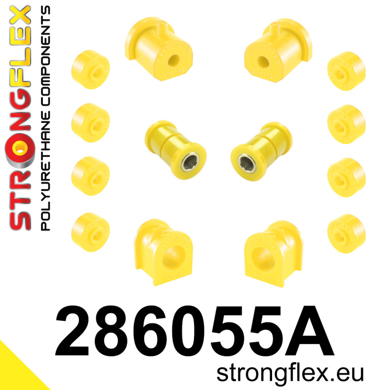 STRONGFLEX|286055A: Polyurethan Buchsensatz Vorderachse SPORT Nissan Micra II 92-02