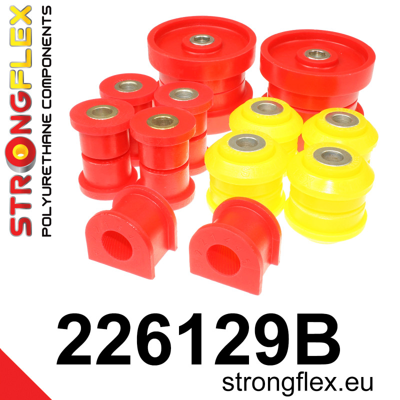 STRONGFLEX|226129B: Hinterachsbuchsen Satz SPORT Audi A3/S3 RS3 I 96-03 8L 99-03 Quattro TT TTS TTRS 8N 99-06 Seat