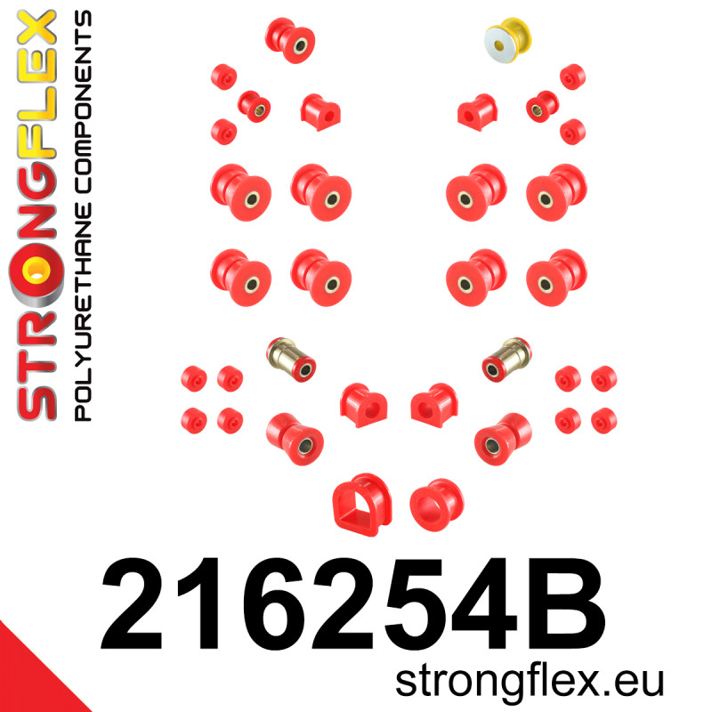 STRONGFLEX|216254B: Kompletny zestaw zawieszenia Toyota Corolla V 83-90 E80 RWD 83-87