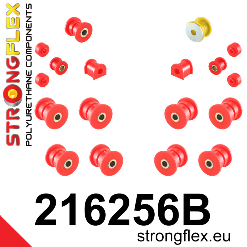 STRONGFLEX|216256B: Hinterachsbuchsen Satz Toyota Corolla V 83-90 E80 RWD 83-87