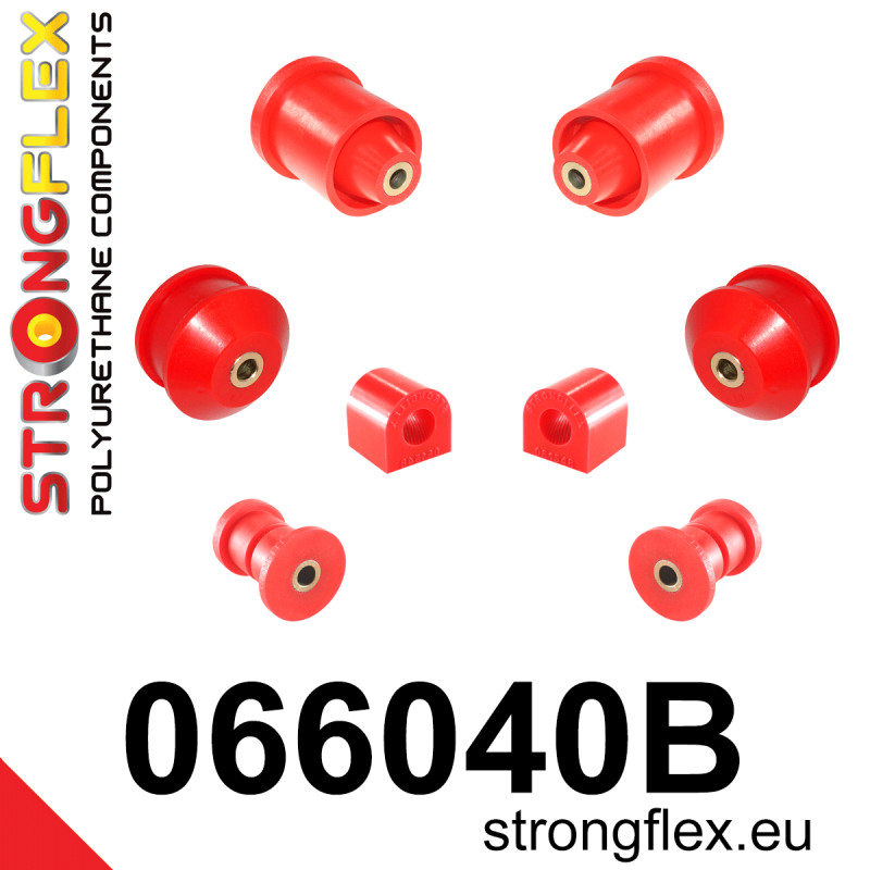 STRONGFLEX|066040B: Front suspension and ream beam bush kit Alfa Romeo Mito 08-18 type 955 Fiat Punto Grande/Abarth