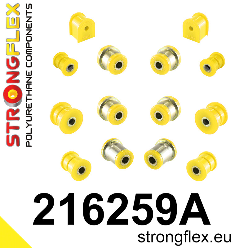 STRONGFLEX|216259A: Rear suspension bush kit SPORT Lexus LS I 89-94 XF10 Toyota