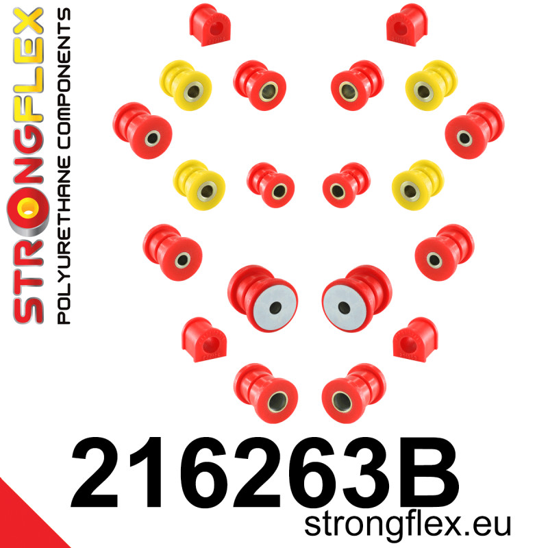 STRONGFLEX|216263B: Full suspension bush kit Toyota Celica V 89-93