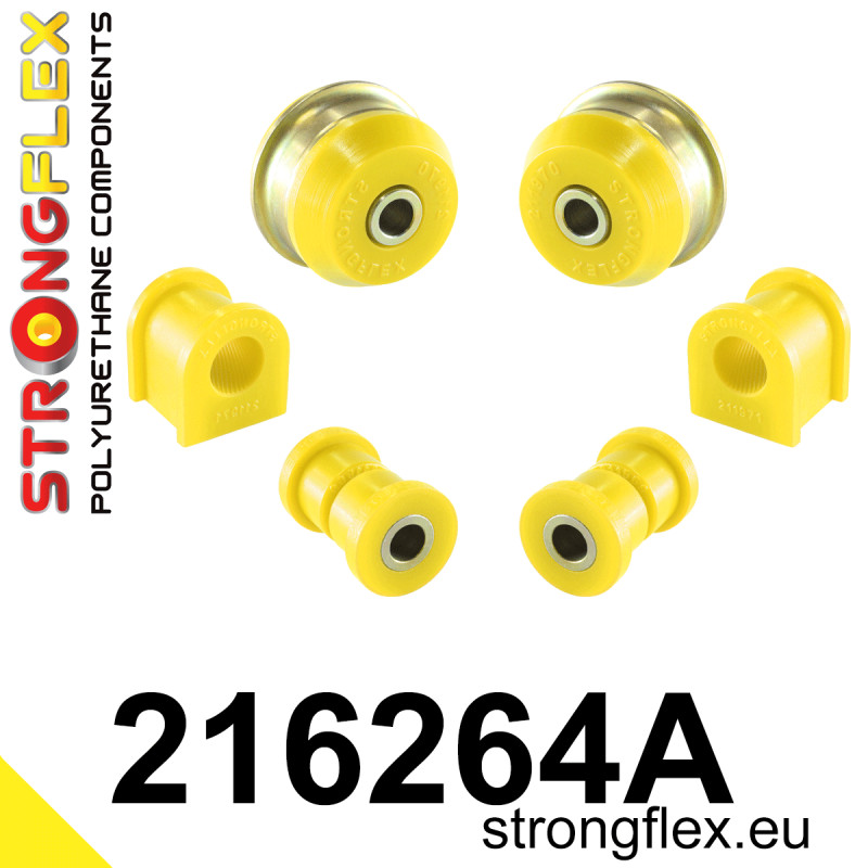 STRONGFLEX|216264A: Front suspension bush kit SPORT Toyota Corolla IX 01-07 E120 E130 Avensis II 03-09