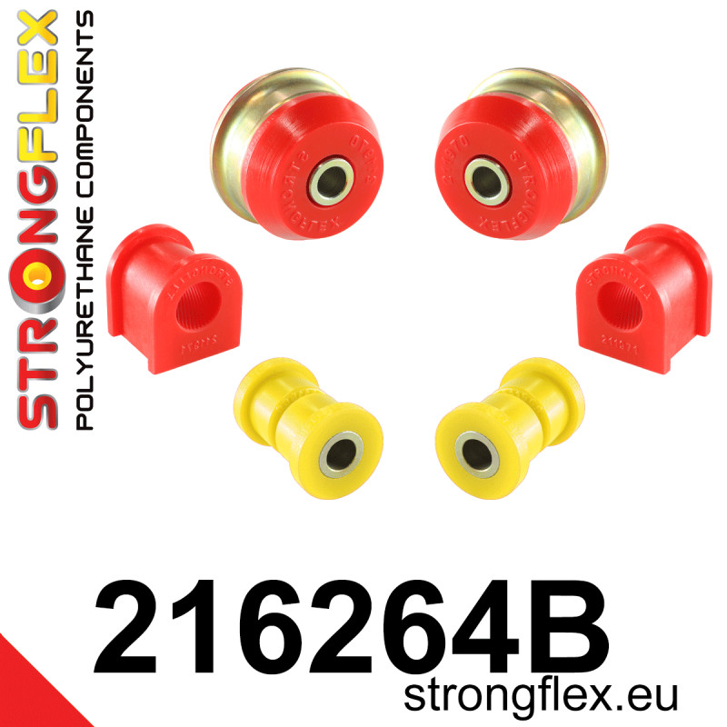 STRONGFLEX|216264B: Front suspension bush kit Toyota Corolla IX 01-07 E120 E130 Avensis II 03-09