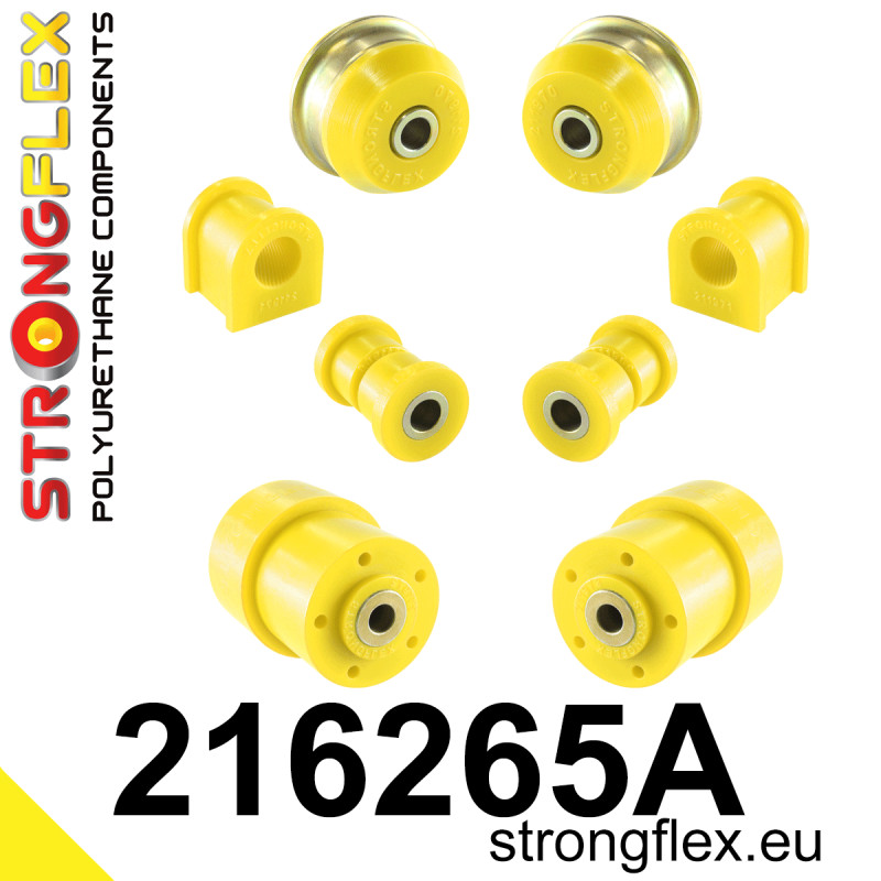 STRONGFLEX|216265A: Front suspension and ream beam bush kit SPORT Toyota Corolla IX 01-07 E120