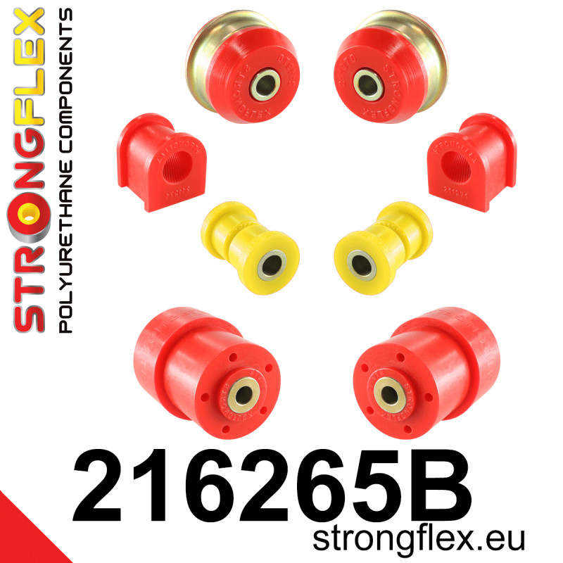 STRONGFLEX|216265B: Front suspension and ream beam bush kit Toyota Corolla IX 01-07 E120