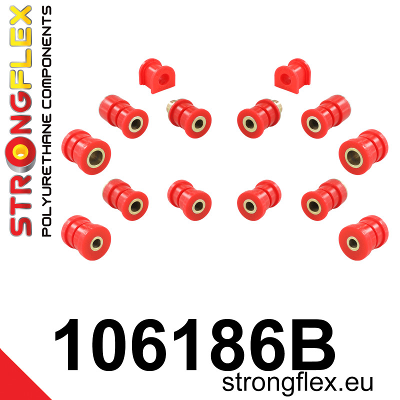 STRONGFLEX|106186B: Hinterachsbuchsen Satz Mazda 323 VIII 94-00 BH/BA 323F Lantis Astina