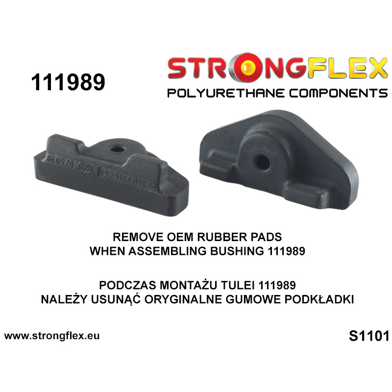 STRONGFLEX|111989B: Tuleja przedniego wózka – przednia Mercedes Klasa S W140 91-98 CL C140