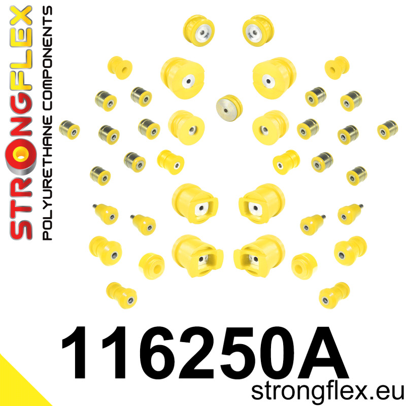 STRONGFLEX|116250A: Full suspension  polyurethane bush kit SPORT Mercedes Class S W140 91-98 CL C140