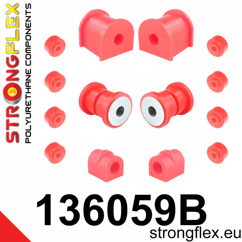 STRONGFLEX|136059B: Front suspension bush kit Daewoo Espero 90-00 Lanos 97-02 Nexia 94-16 Opel/Vauxhall Kadett E