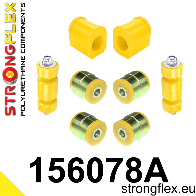 STRONGFLEX|156078A: Front kit suspension polyurethane bushes SPORT Renault Clio I