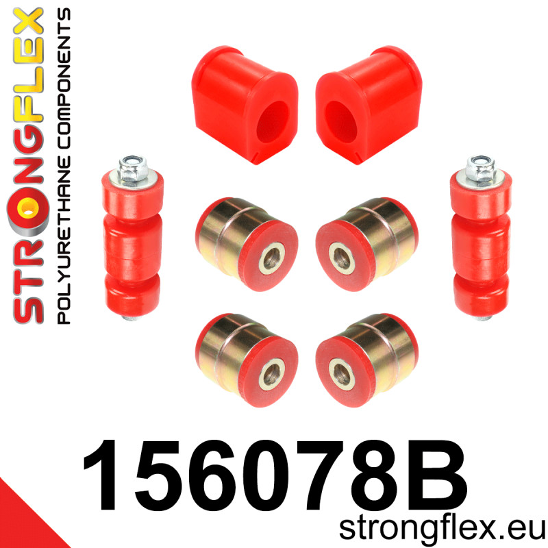 STRONGFLEX|156078B: Front kit suspension polyurethane bushes Renault Clio I