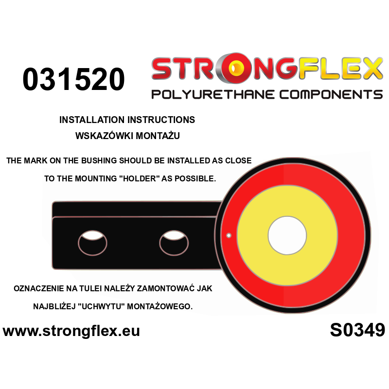 031520B - Tuleja wahacza przedniego tylna - Poliuretan strongflex.eu