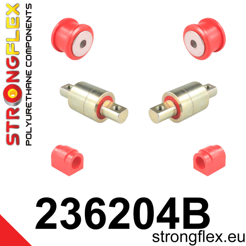 STRONGFLEX|236204B: Front suspension bush kit Volvo S80 I 98-06 V70 XC/XC70 01- -07 S60 00-10 FWD AWD II