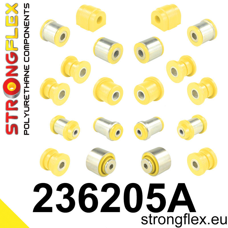 STRONGFLEX|236205A: Rear suspension bush kit SPORT Volvo S80 I 98-06 S60 00-10 FWD V70 II