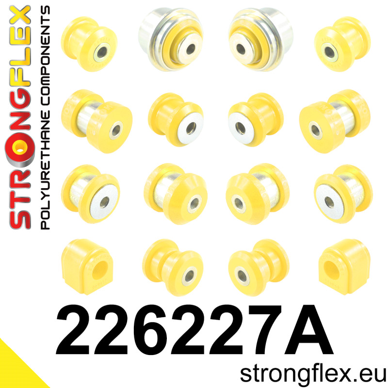 STRONGFLEX|226227A: Hinterachsbuchsen Satz SPORT Audi A3/S3 RS3 III 13-21 8V FWD 15-21 Quattro Volkswagen Touran II