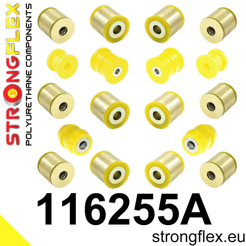 STRONGFLEX|116255A: Rear suspension bush kit SPORT Mercedes CLK-Class W209 02-10 SLK R171 04-11 Class C W203 00-11