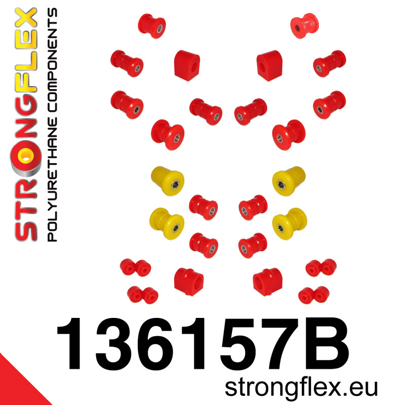 136157B - Zestaw poliuretanowy zawieszenia przedniego i tylnego - Poliuretan strongflex.eu