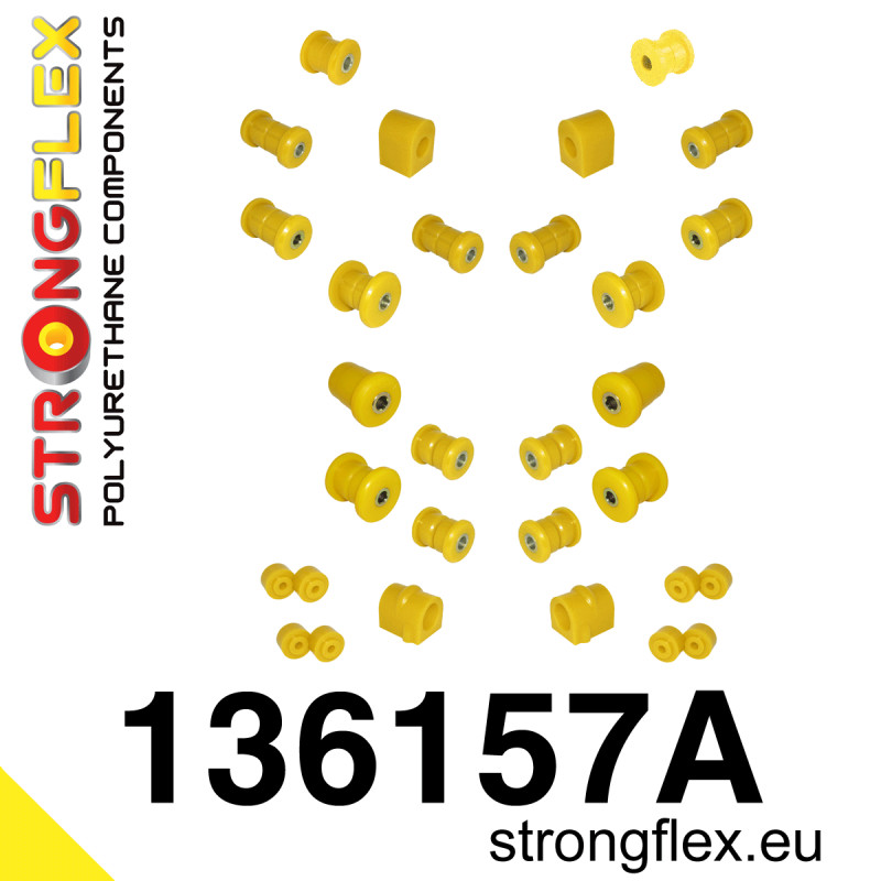 STRONGFLEX|136157A: Zestaw poliuretanowy zawieszenia przedniego i tylnego SPORT Opel/Vauxhall Ascona B 75-81 Manta