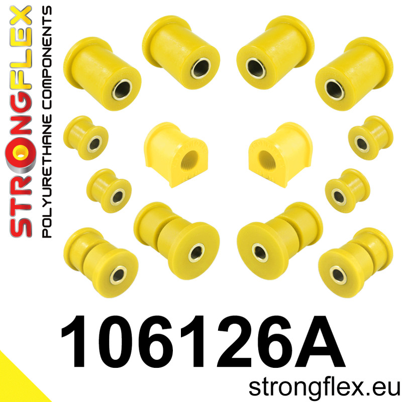 STRONGFLEX|106126A: Zestaw poliuretanowy zawieszenia przedniego SPORT Mazda MX-5/Miata Roadster I 89-98