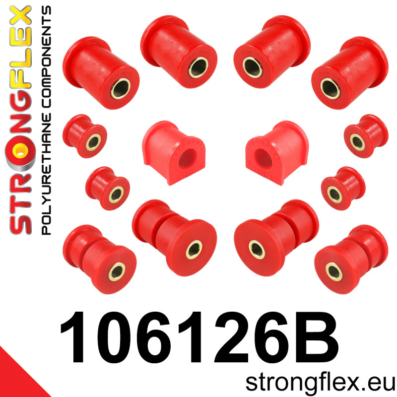 STRONGFLEX|106126B: Front suspension polyurethane bush kit Mazda MX-5/Miata Roadster I 89-98