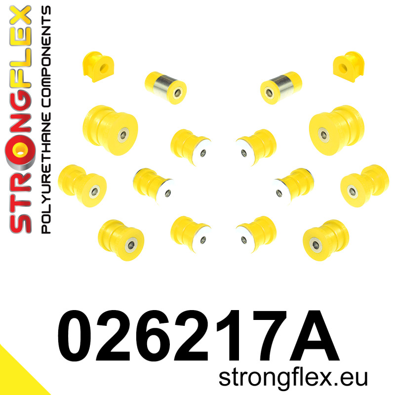 STRONGFLEX|026217A: Rear suspension bush kit SPORT Audi 80/90 S2 RS2 B4 91-96 Quattro A4 S4 RS4 I 95-01 B5 Sedan