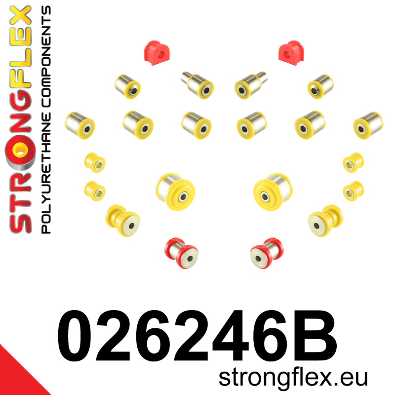 STRONGFLEX|026246B: Rear suspension bush kit Audi A8/S8 D2 94-02 FWD