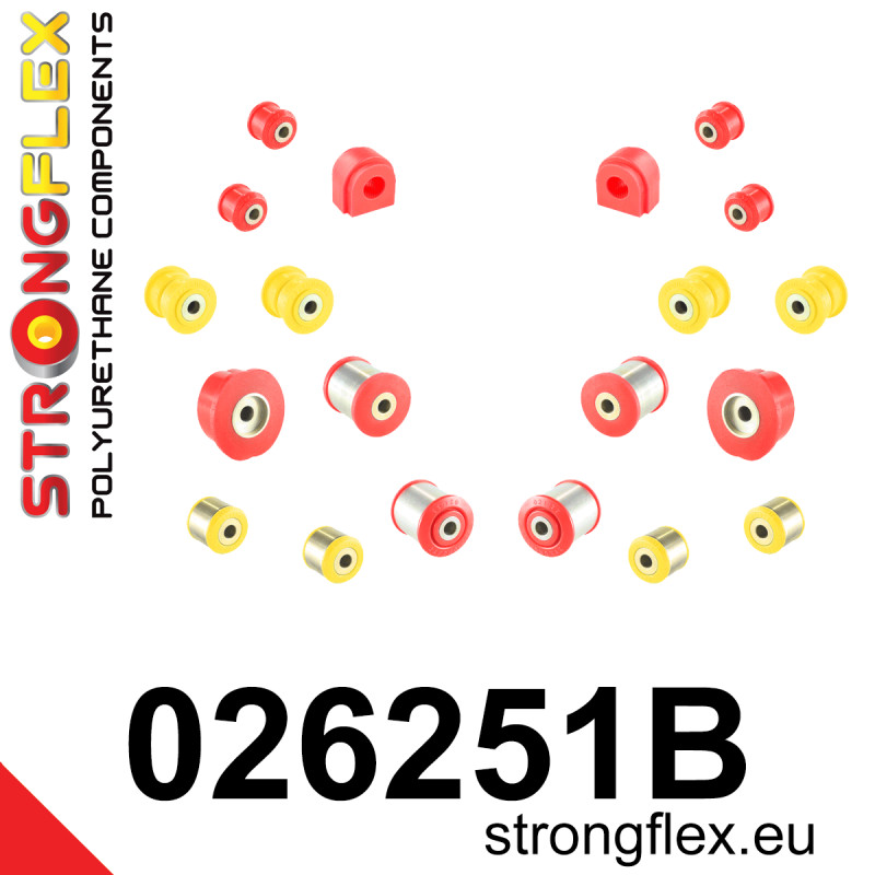 STRONGFLEX|026251B: Hinterachsbuchsen Satz Audi A4/S4 RS4 IV 07-15 B8 FWD Quattro Allroad A5 S5 RS5 8T 07-16 A6 S6