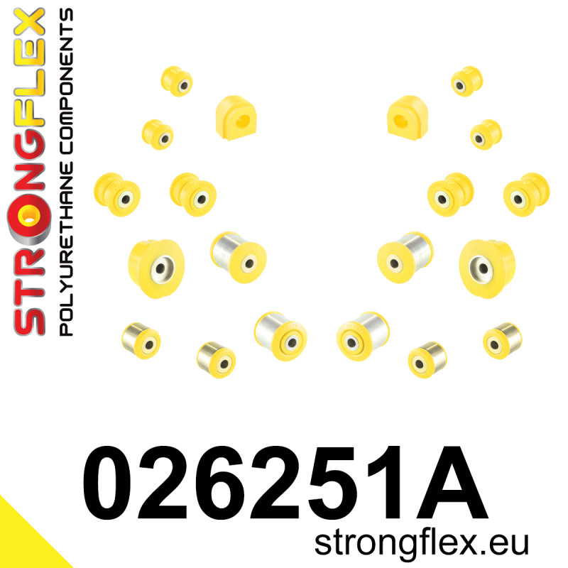 STRONGFLEX|026251A: Rear suspension bush kit SPORT Audi A4/S4 RS4 IV 07-15 B8 FWD Quattro Allroad A5 S5 RS5 8T 07-16