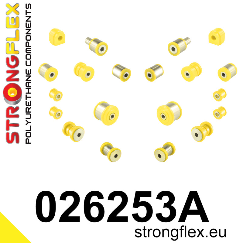 STRONGFLEX|026253A: Rear suspension bush kit SPORT Audi A8/S8 D3 02-09 FWD Quattro Volkswagen Phaeton I 02-16