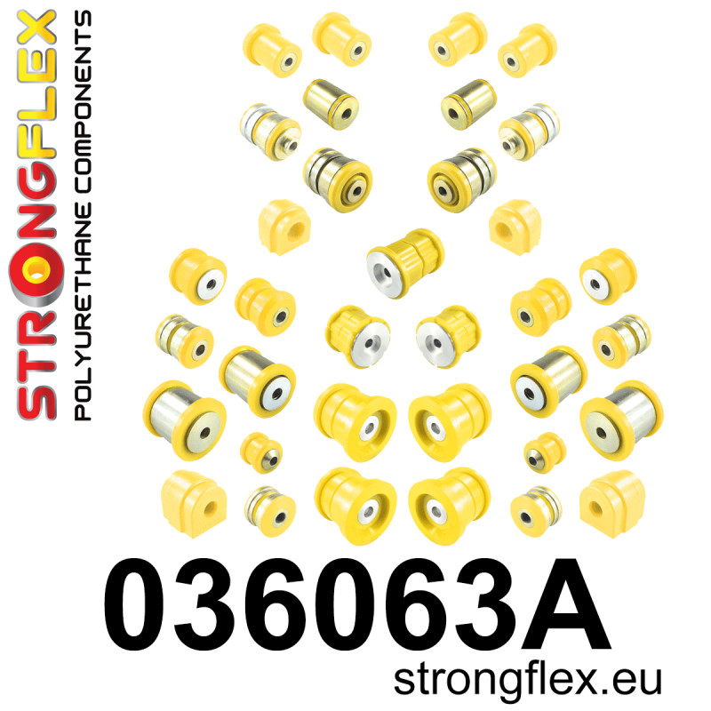 STRONGFLEX|036063A: Full suspension polyurethane bush kit SPORT BMW Seria 5 VI 09-17 F10/F11 F07 10-17 Touring