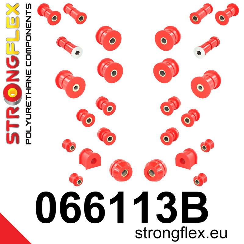 STRONGFLEX|066113B: Full suspension bush kit Fiat 125p 1300/1500 67-91 Polonez