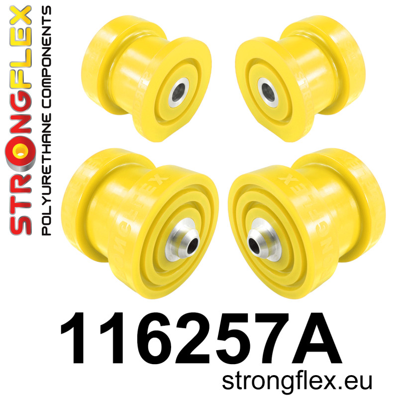 STRONGFLEX|116257A: Zestaw tulei tylnego wózka SPORT Mercedes GLK 08-15 X204 Klasa C W204 07-14 RWD 4MATIC E W212