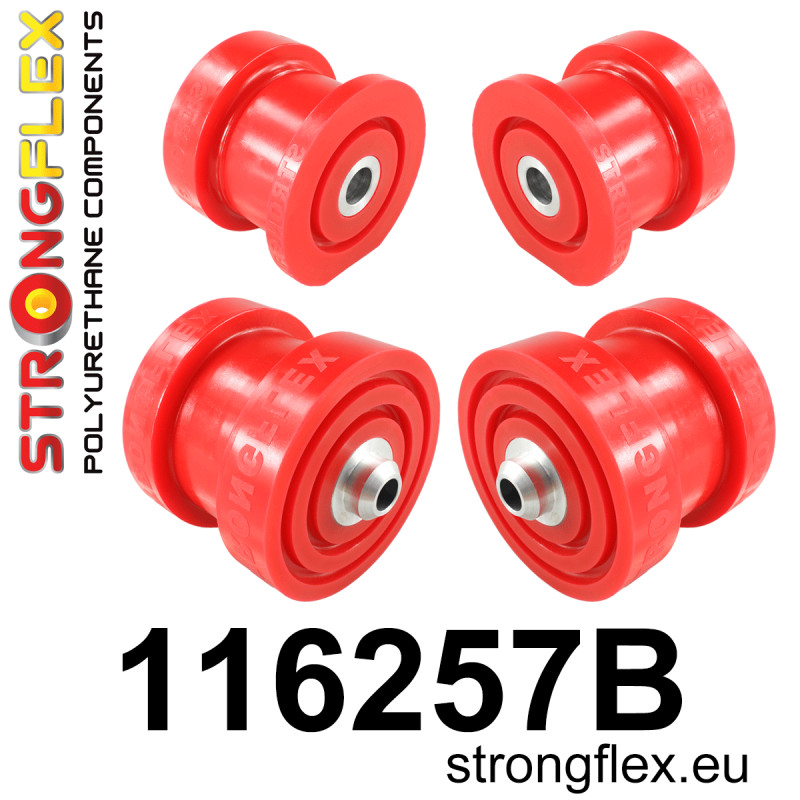 STRONGFLEX|116257B: Rear subframe bush kit Mercedes GLK 08-15 X204 Class C W204 07-14 RWD 4MATIC E W212 09-16