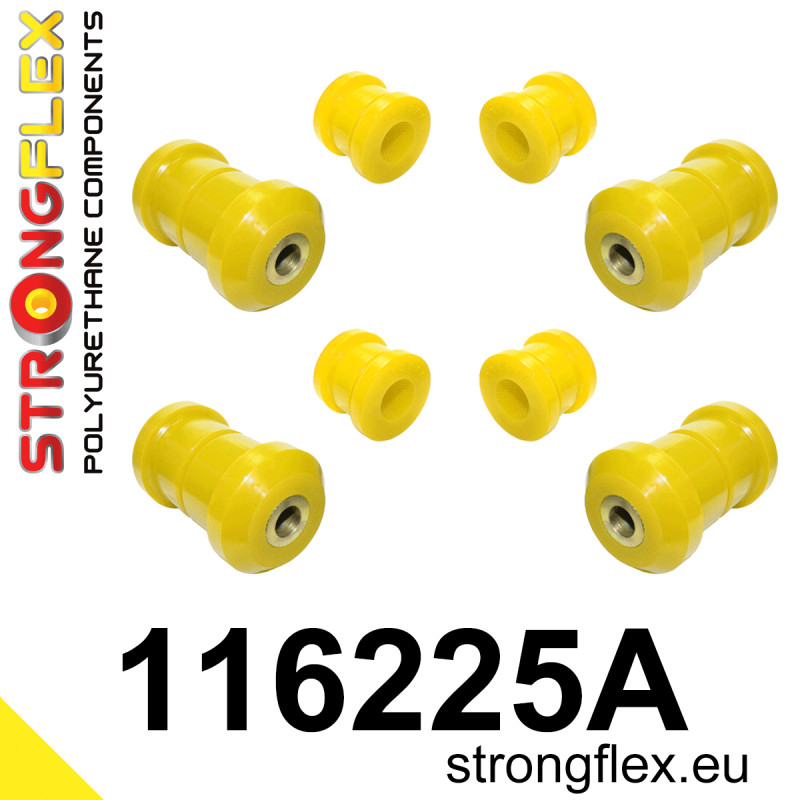 STRONGFLEX|116225A: Front suspension bush kit SPORT Mercedes SL R129 89-01 W201 82-94 190 Class E W124 84-97