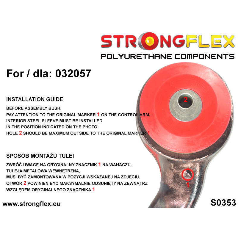 STRONGFLEX|036070A: Zestaw zawieszenia przedniego SPORT BMW X5 III 13-18 F15/F85 X6 II 14-19