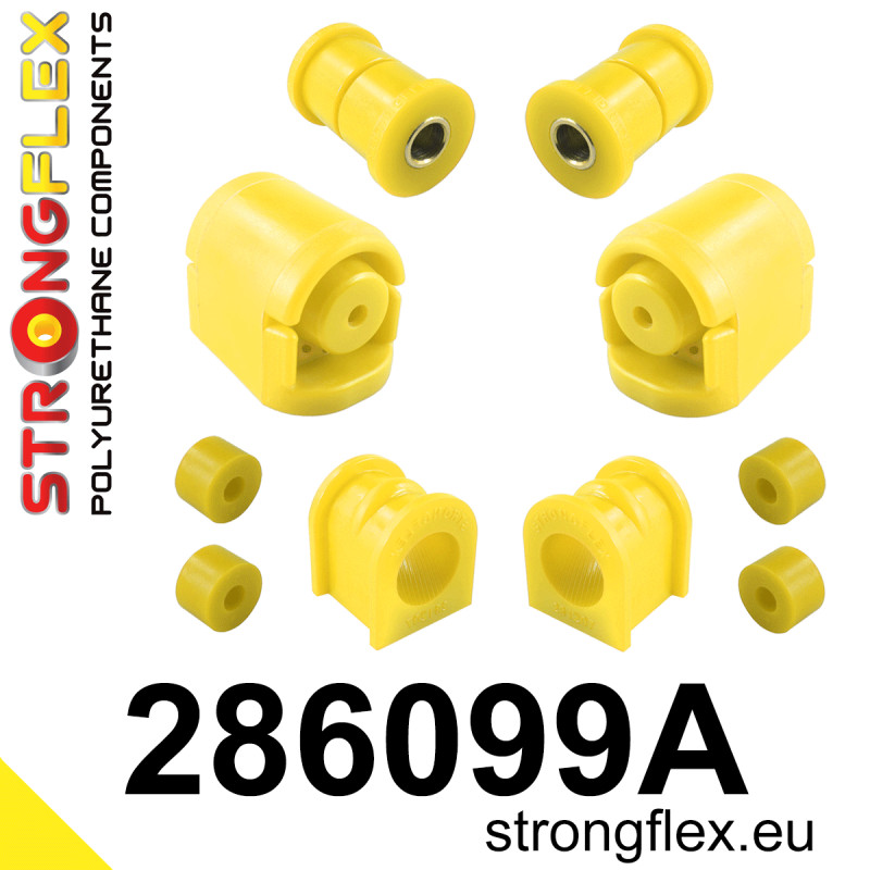 STRONGFLEX|286099A: Polyurethan Buchsensatz Vorderachse SPORT Nissan 100NX 90-94 B13 Almera I 95-00 N15