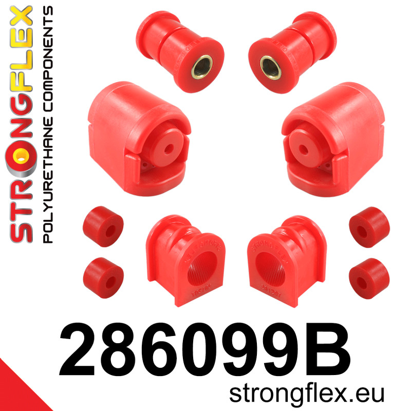 STRONGFLEX|286099B: Polyurethan Buchsensatz Vorderachse Nissan 100NX 90-94 B13 Almera I 95-00 N15 Sunny/Pulsar