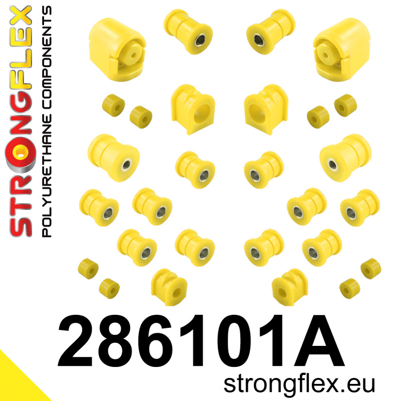 STRONGFLEX|286101A: Full suspension bush kit SPORT Nissan 100NX 90-94 B13 Sunny/Pulsar Sentra Sabre IV 90-95