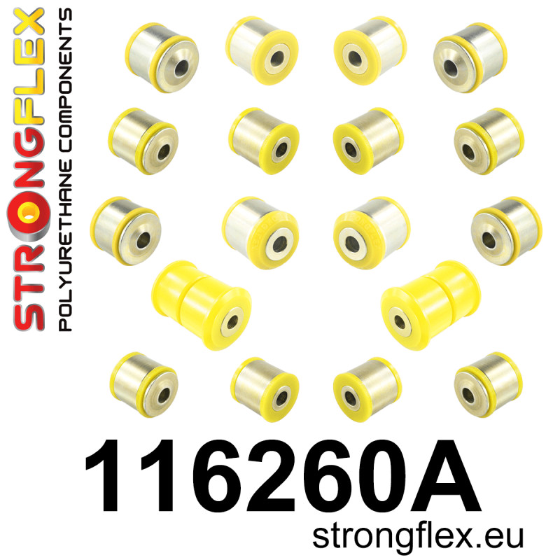 STRONGFLEX|116260A: Rear suspension bush kit SPORT Mercedes CL C216 06-14 RWD 4MATIC Class S W221