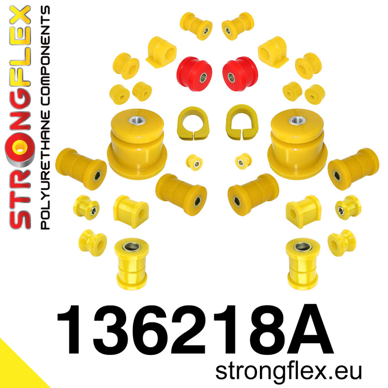 136218A: Full suspension bush kit SPORT - Polyurethane strongflex.eu