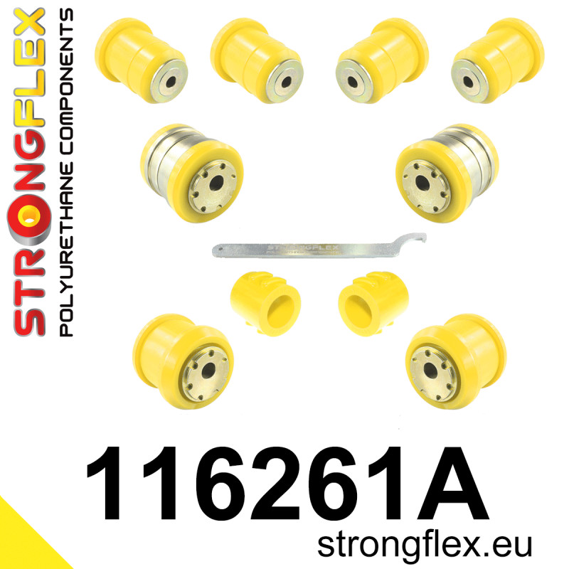 STRONGFLEX|116261A: Front suspension bush kit SPORT Mercedes CL C215 98-06 Class S W220 98-05